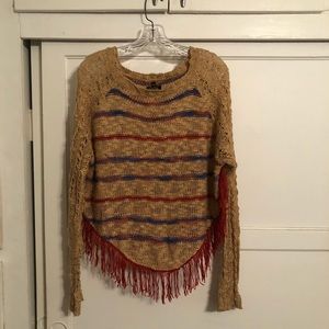 Knit Sweater with fringe!!